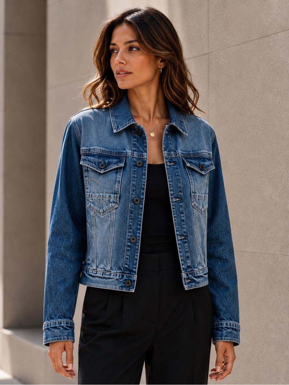 G-Star RAW Denim Jacket Womens Size M Blue Casual Classic Streetwear Arc 3D
